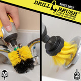 Scrub Brushes for Cleaning - Bathroom Cleaning Brush - Grout and Tile Cleaning Brush - Bathtub Cleaning Brush - Shower Drill Cleaning Brush - Tile