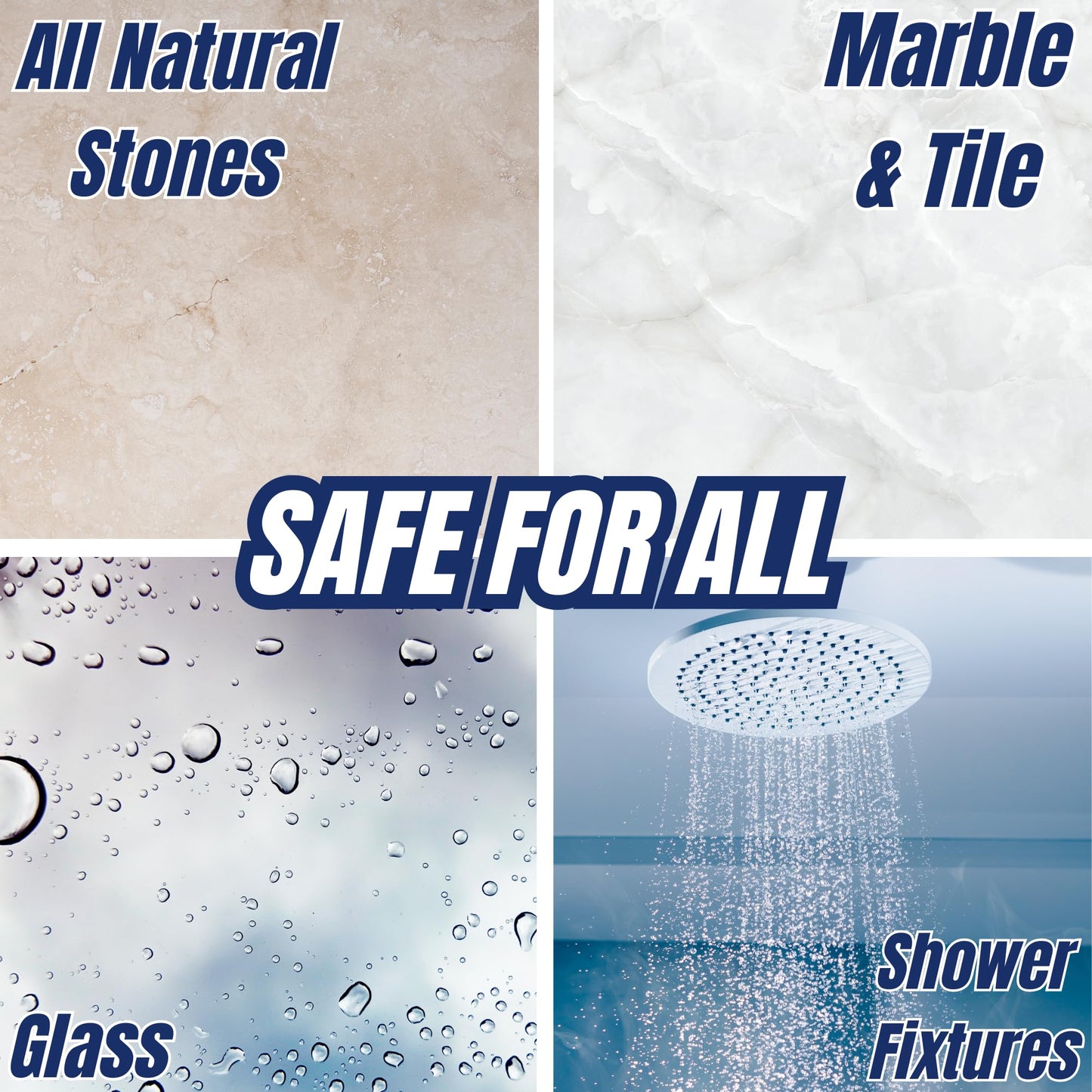 Black Diamond Stoneworks Natural Stone Shower Soap Scum Remover Spray. For Cleaning Bathtubs, Glass Doors, Tubs, Travertine, Marble, Tile. Heavy Duty