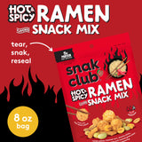 Snak Club Hot & Spicy Ramen Flavored Snack Mix with Peanuts & Cashews, 8 oz
