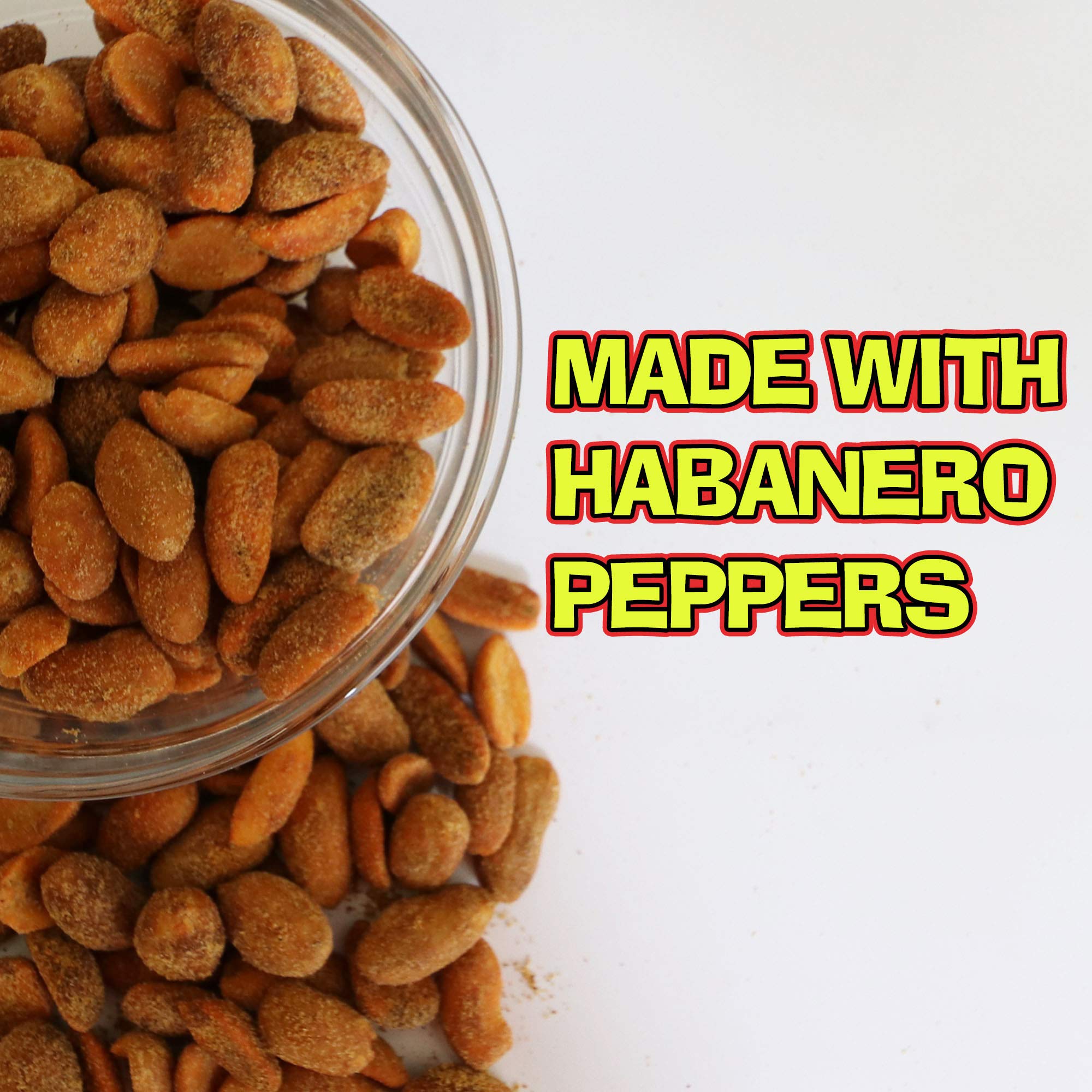 ASS KICKIN’ Habanero Pepper Spicy Hot Peanuts - 1oz 24 Pack - Ultimate Spicy Gourmet Gift Travel Size Peanuts Great on the Go Snack - Try if you dare!