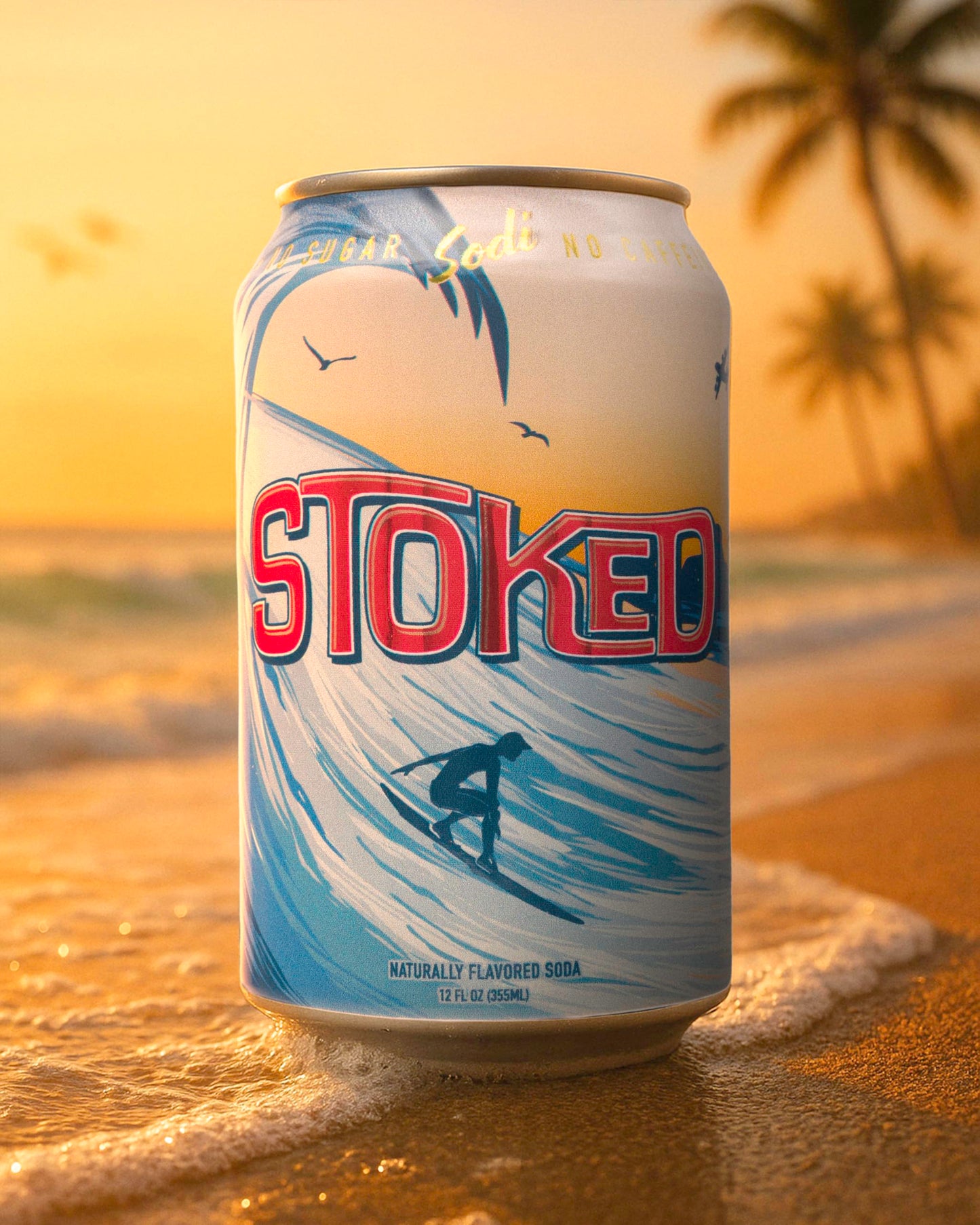 Sodi | Better For You Sparkling Soda Pop | Stoked | Zero Sugar | Zero Caffeine | Zero Colors or Dyes | Gluten Free | Naturally Flavored | 12fl oz