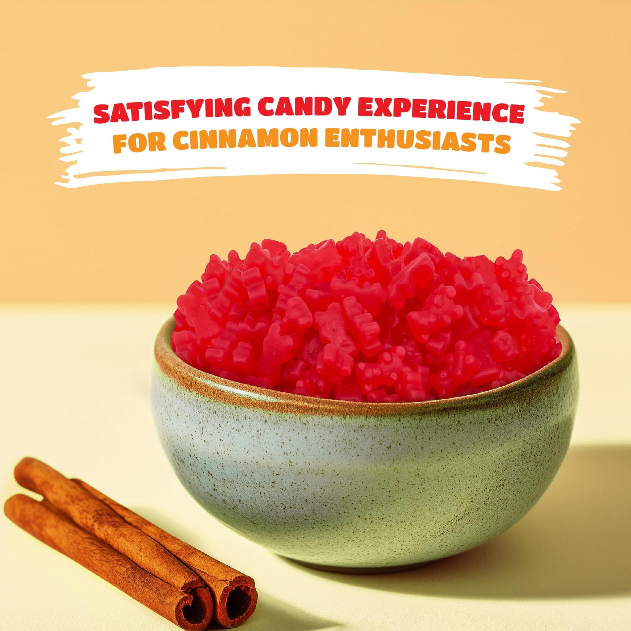 Cinnamon Bears Gummy Candy - 2 Pound Bag - Red Cinnamon Candy with Bold Heat - Chewy Candy for Spicy Gummi Bears Fans - Gelatin Free Gummies