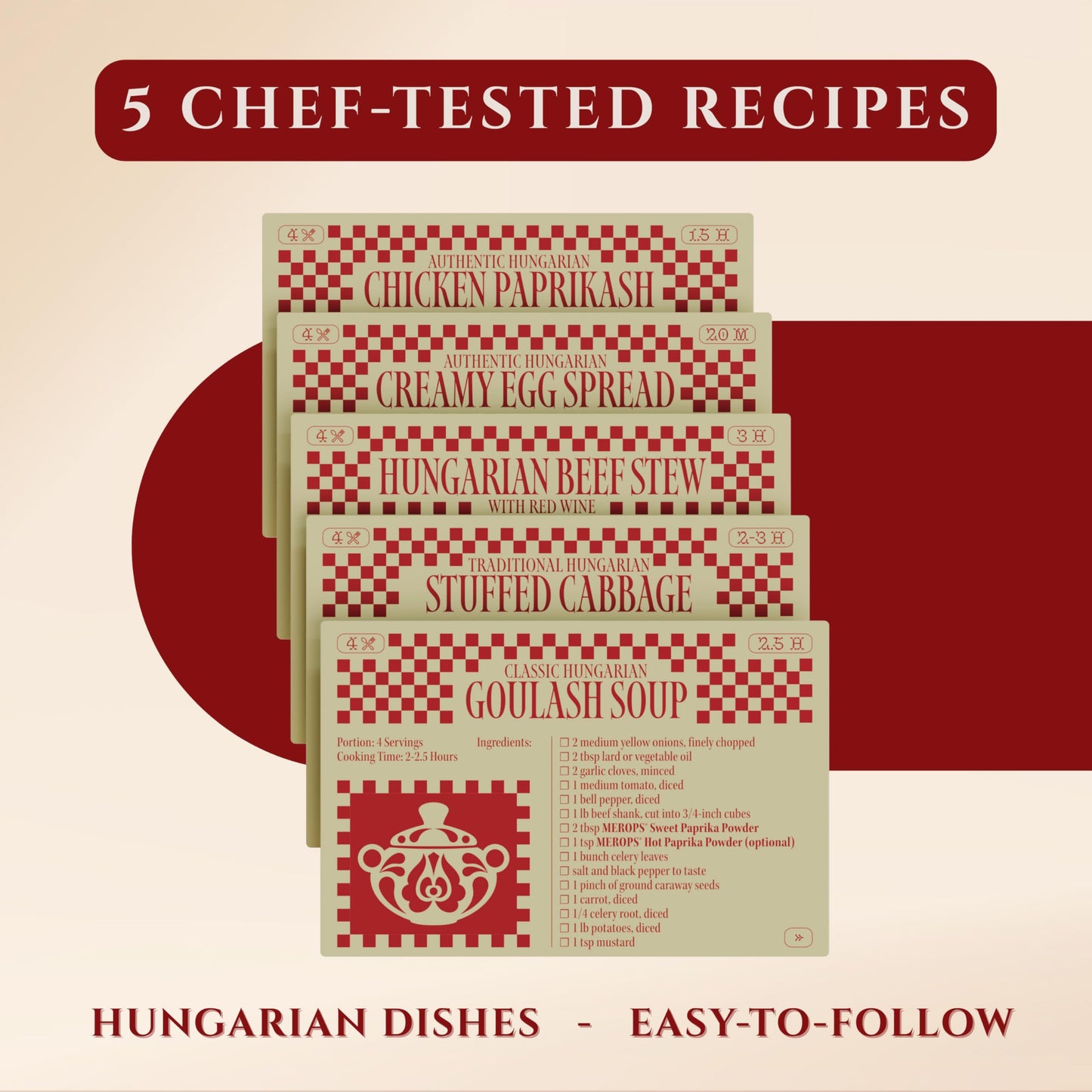 Premium Hungarian Paprika Spice Collection GIFT SET - Sweet, Smoked & Hot (3 x 4 oz) - Five Traditional Hungarian Recipe Cards - Non-GMO - Authentic