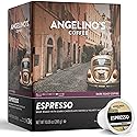 Angelino's Coffee Espresso Dark Roast Coffee Pods, 24 Count - Bold Italian Style Blend, K Cup Compatible for Keurig - Dark Chocolate & Caramel Notes
