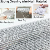 neogor Non-Scratch Wire Cleaning Dishwash Dishcloth, Kitchen Washcloths for Washing Dishes, Multipurpose Wire Dishwashing Rag for Wet