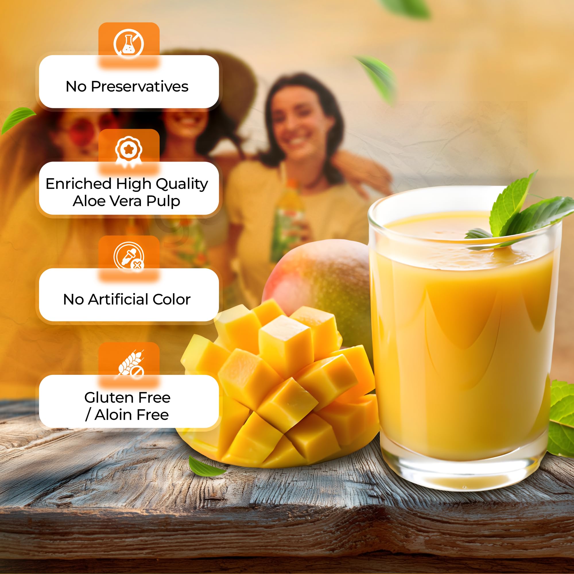 OKF Aloe Vera Drink Juice with Pure Aloe Pulp, Variety, 16.9 oz. (Mango, Pack of 20), Plant Based Drink, Korean drinks