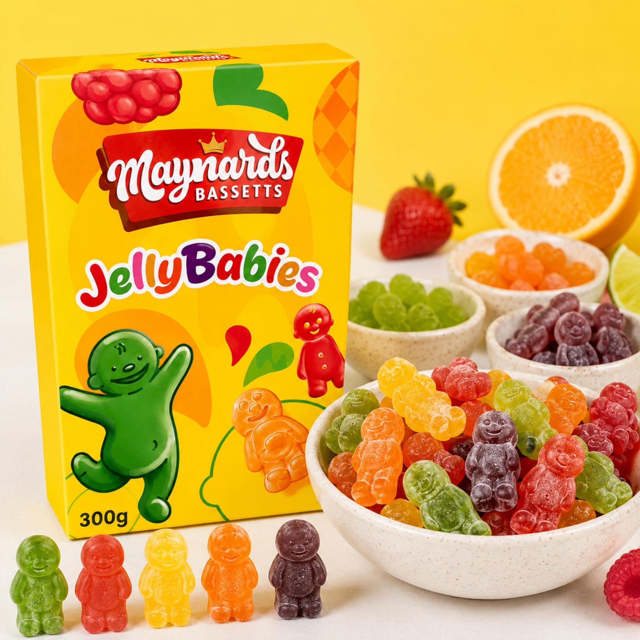 Maynards Bassetts Jelly Babies Sweets Carton 300g (Pack of 1)