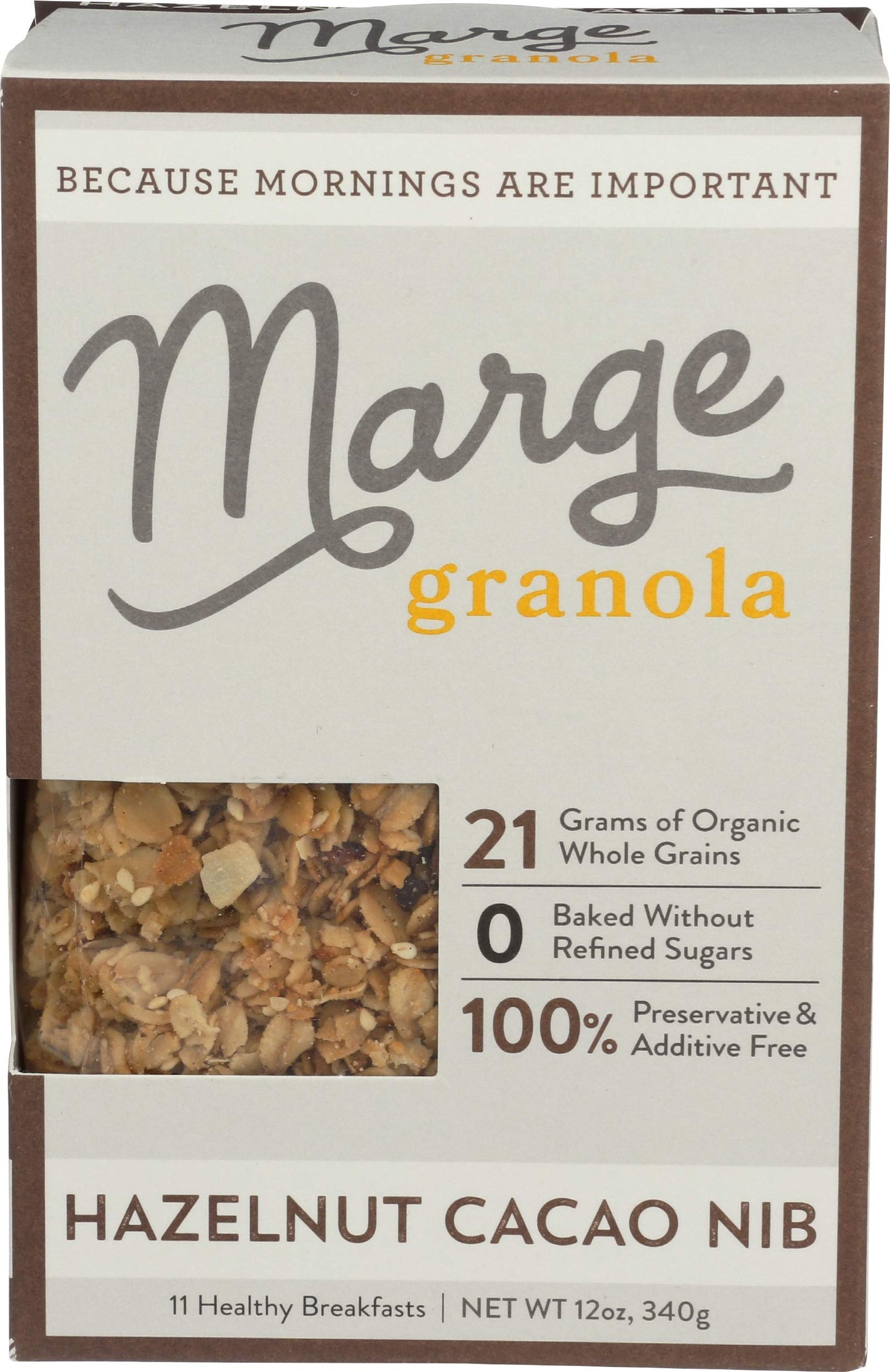 Marge Granola, Granola Hazelnut Cacao Nib, 12 Ounce