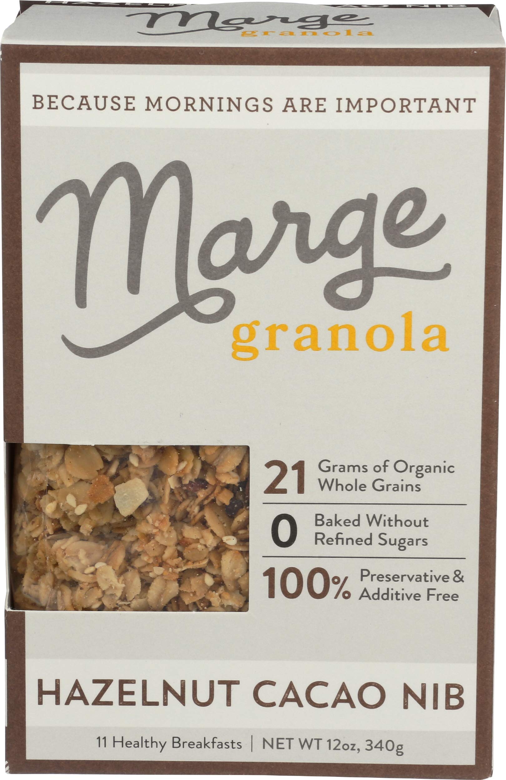 Marge Granola, Granola Hazelnut Cacao Nib, 12 Ounce
