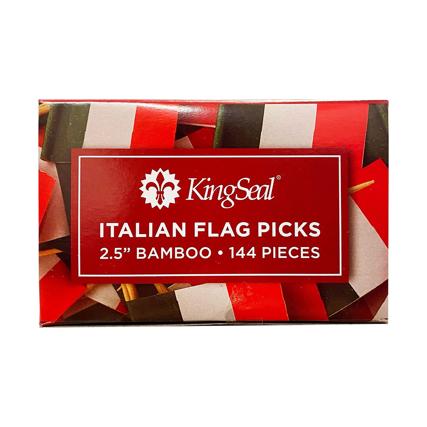 1,440 Count | KingSeal Italian Flag Toothpicks, 2.5 Inch, Ideal for Italian Restaurants, Appetizers, Cocktails, and More - 10 Packs x 144