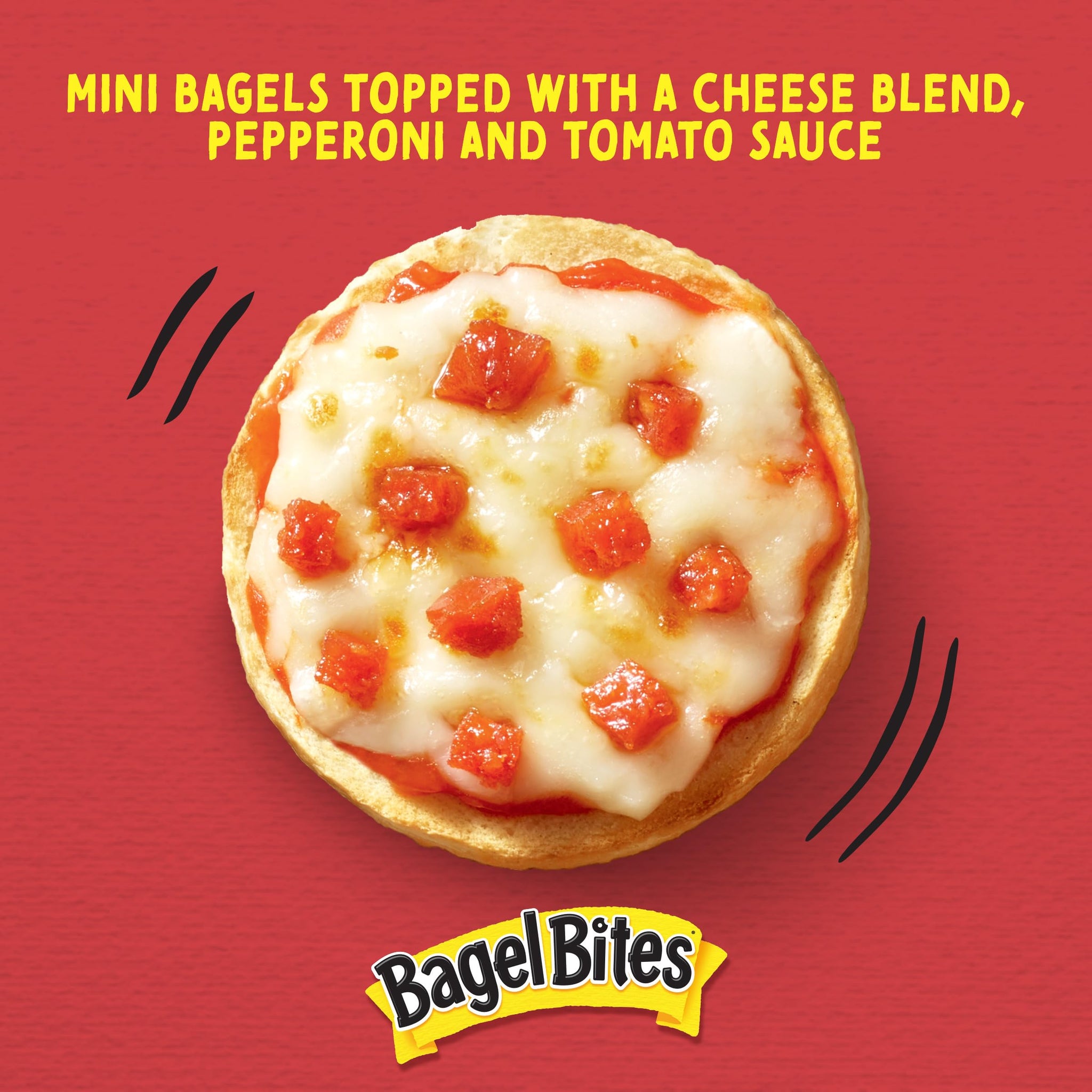 Bagel Bites Mini Pizza Bagel Frozen Snacks, 1 Box, for After-School and Late Night Snacking, Cheese and Pepperoni, No High-Fructose Corn Syrup and No
