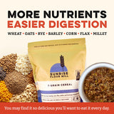 Sunrise Flour Mill USDA Organic Heritage 7-Grain Hot Cereal Mix - 32 oz | Great Source of Fiber and Nutrients | Sugar Free with No Additives | 5 Grams