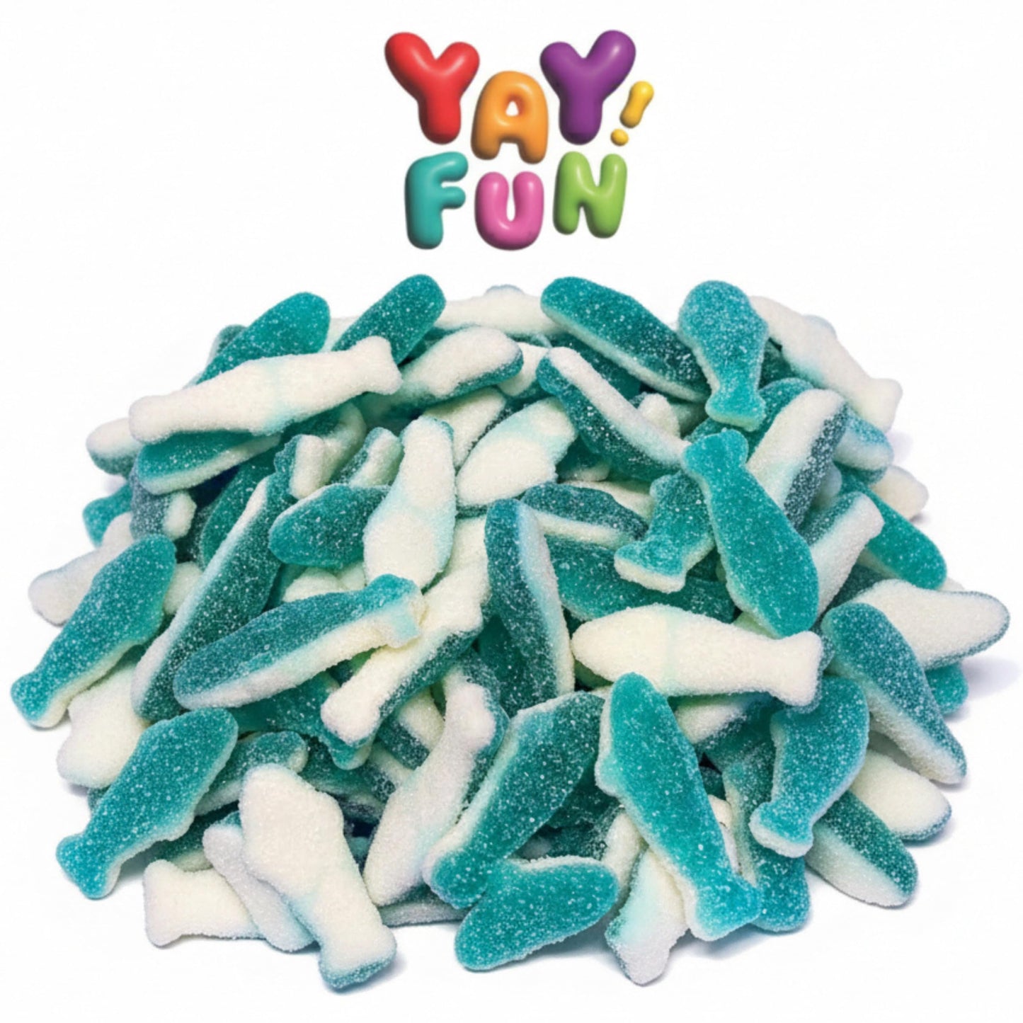 Sour Blue Shark Gummy Candy - Halal Candy Bulk 2 Pound Bag | Fizzy Sour Shark Gummies | Kids Party Candy for Goodie Bags, Candy Buffets & Bulk Gummy