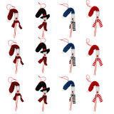 Podzly 12 Pack Snowman Candy Cane Cover Sleeves - Christmas Tree Ornament Toppers for Home, Classroom & Office - Ideal for Holiday Parties & Student