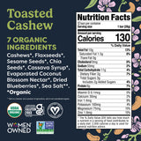 Tosi Nut Bars, Cashew, Healthy Snacks for Adults & Kids, Plant Based Crunchy Bars (6G Protein), Organic Keto Snacks, Vegan, Gluten & Soy Free, Low