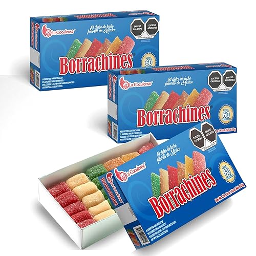 La Coculense - Borrachines - Assorted Milk Candies - 3 Boxes of 60 Pieces Each