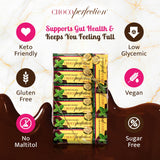 ChocoPerfection Sugar Free Dark Mint Chocolate Bars - Individually Wrapped Mini Bars European Style Dark Chocolate, Refreshing Mint Flavor Keto
