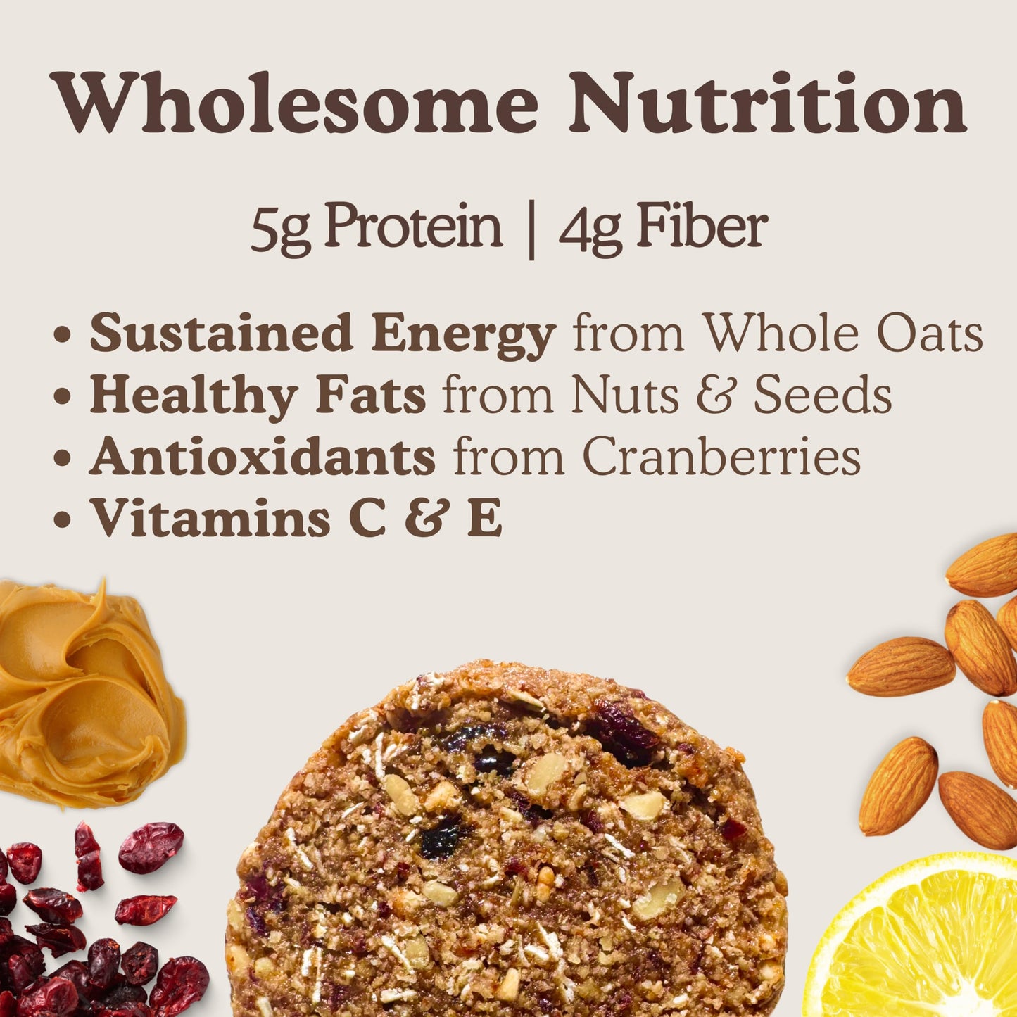 Earnest Eats Breakfast Rounds, Lemon Sunshine - 5g Protein, Soft-Baked with Whole Oats & Almond Butter, Gluten-Free & Non-GMO Breakfast Bars (14