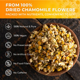 Lavendium, Premium 4oz Dried Chamomile Flowers, 100% Natural & Pure Whole Chamomile Blossoms, No Additives or Preservatives, Non-GMO, Plant-Based