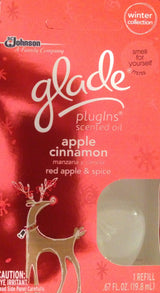 Glade Plugins Scented Oil Refill, Apple Cinnamon, 0.67 fl oz (Pack of 6)