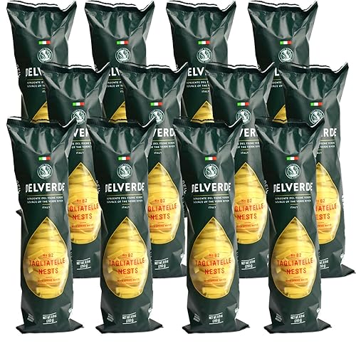 Delverde Artisan Made Tagliatelle Nests with Spring Water Certified Kosher 8.8oz 12 pack