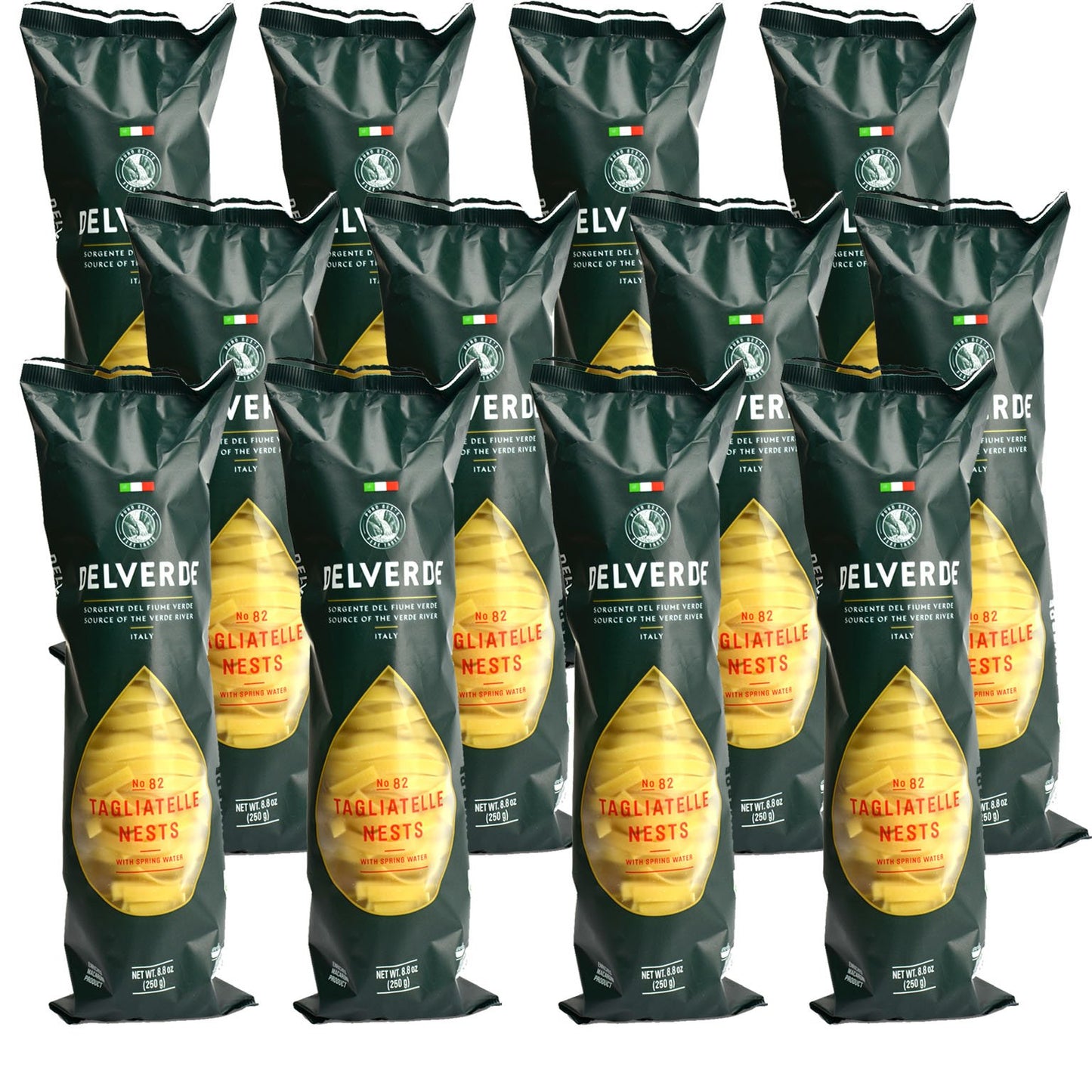Delverde Artisan Made Tagliatelle Nests with Spring Water Certified Kosher 8.8oz 12 pack
