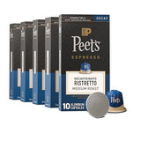 Peet's Coffee, Medium Roast Decaf Espresso Capsules, Compatible with Nespresso Original Machine, Decaffeinated Arabica Coffee - Decaf Ristretto