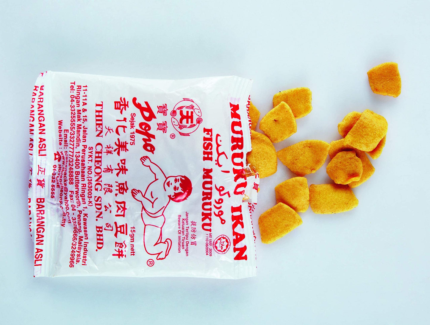Popo Malaysia Fish Muruku Cracker Original Flavour Crispy Snack Tea Time Biscuit Muruku Ikan Biskut Malaysia Halal 24x12g 240g