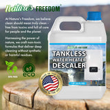 Nature's Freedom Tankless Water Heater Flush Descaler, Quart (32 oz) - Professional Non-Toxic Descaling Solution, Biodegradable, Made in the USA