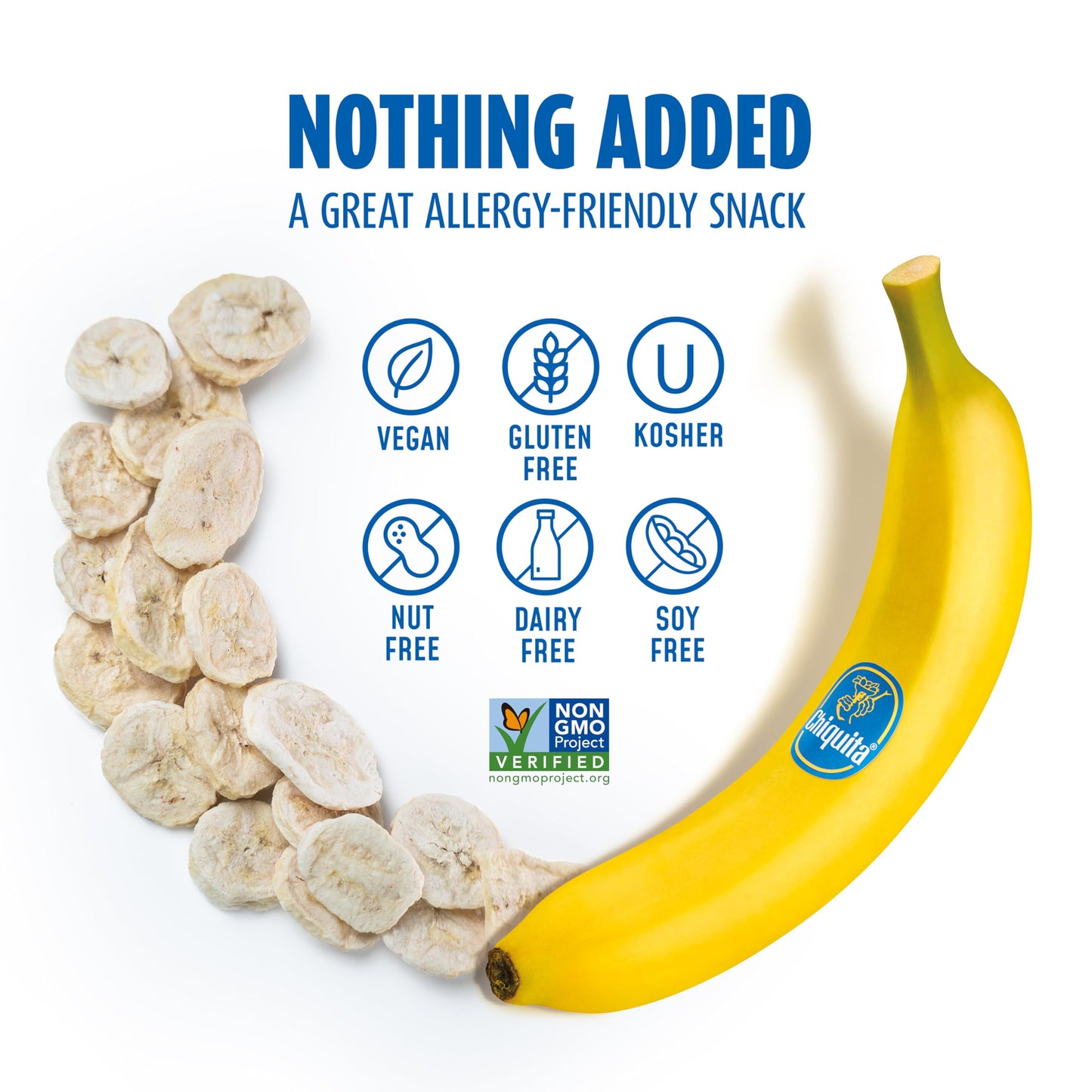 Brothers All Natural Freeze Dried Fruit Crisps, Banana, 0.59 Oz (Pack of 24), Made with 100% Fruit, Gluten Free, Soy Free, Vegan, Healthy Snack, Lunch