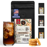 Inspired Coffee Co Snickerdoodle Flavored Cold Brew Coarse Ground Coffee Beans - Medium Roast - Low Acid Coffee Smoother Taste - 100% Arabica - 12 oz