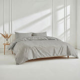 Italic Luxe Twin Sheet Set - 400TC Australian Sateen Cotton - Ultra-Soft Hotel Quality Cooling Bed Sheets - 3-Piece Mini-Stripe Set with Deep Pockets