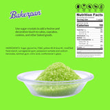 Bakerpan Sugar Sprinkles for Baking - 7 Ounce Lime Green Decorating Sugar Crystals for Cookies, Cake Pops, Ice Cream (Made in USA)