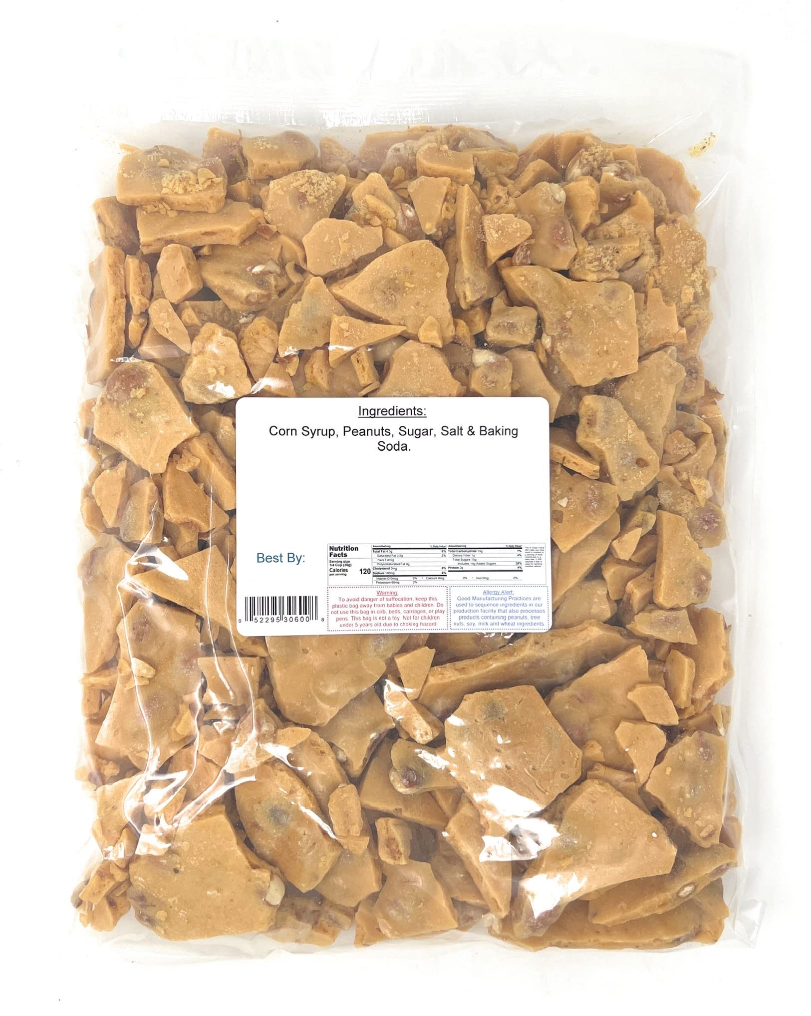 Home Style Peanut Brittle Candy, Yankee Traders Brand ~ 2 Lbs.