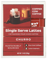 Copper Cow Coffee Churro Latte Pour Over Vietnamese Coffee Kit, 7.4 OZ
