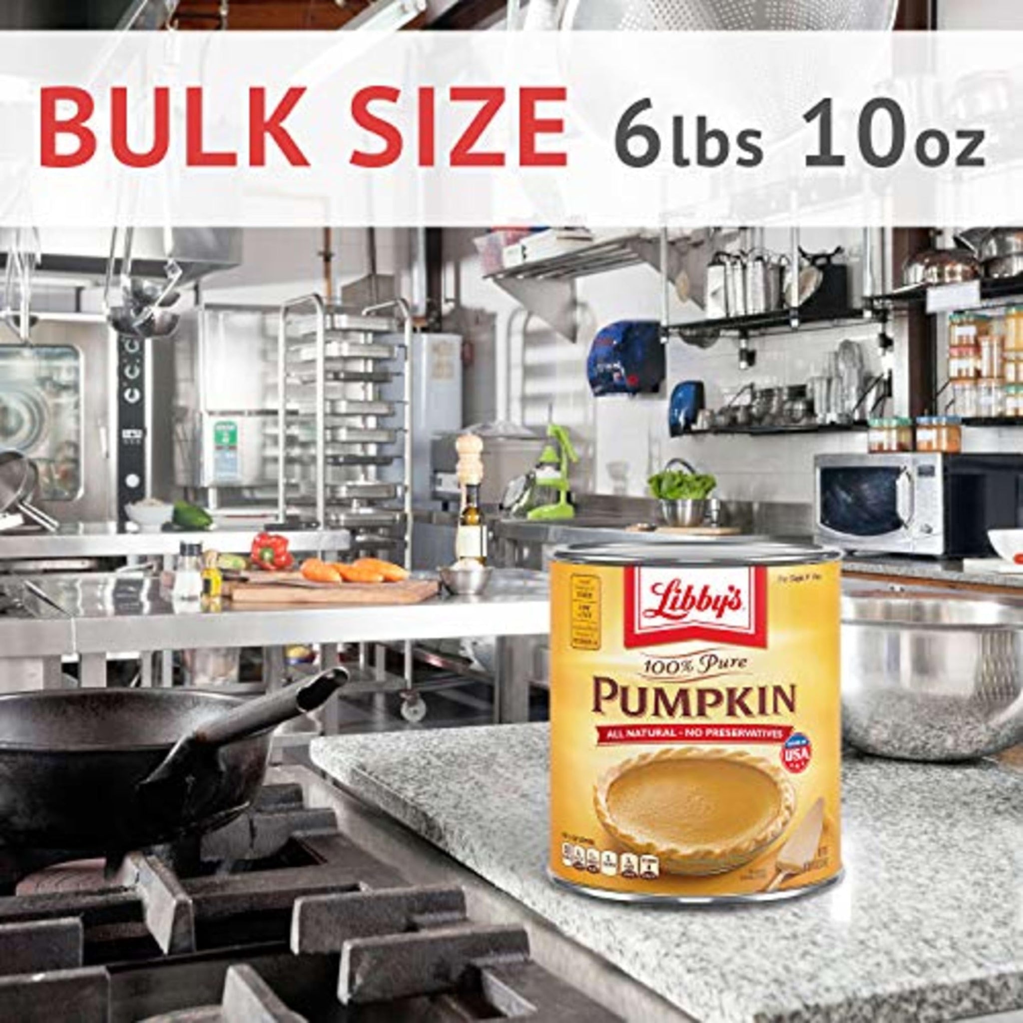 Libby's 100% Pure Pumpkin, Thanksgiving and Holiday Desserts, Pumpkin Pie Filling, Bulk, 6 lb 10 oz Can