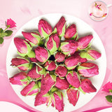 Premium Dried Rose Buds, 150g/5.29oz Edible Rose Petals Loose Tea, Direct From Source Red Rose Tea, Dried Flowers for Tea Baking Crafts Cocktail