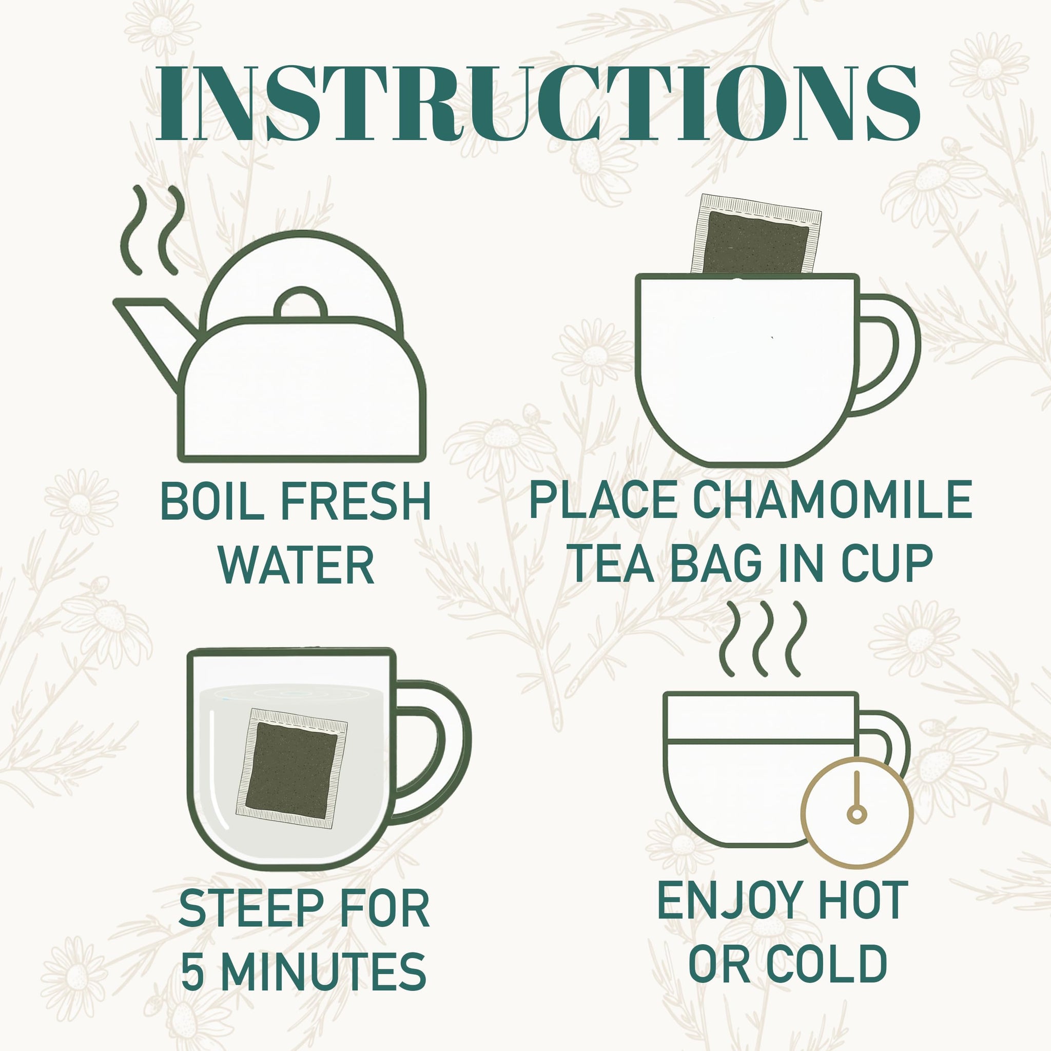 Hyleys Chamomile Tea Organic - 100 Tea Bags - Caffeine Free Herbal Tea
