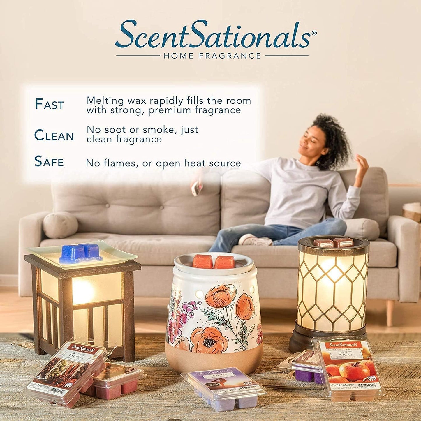 ScentSationals Spooky Donuts Scented Wax Melts - Pumpkin, Cream Cheese, & Brown Sugar, 10oz (24 Cubes)