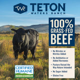 Teton Waters Ranch Breakfast Sausage Links, 100% Grass-Fed Beef, Fully Cooked Breakfast Sausage, Frozen, No Sugar Added, No Nitrites or Nitrates