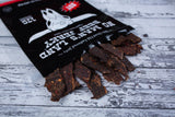 No Mans Land Premium Beef Jerky | 17G High Protein Slow-Dried Beef Snack | Smoked & Seasoned Jerky Strips | HOT 16oz Bag