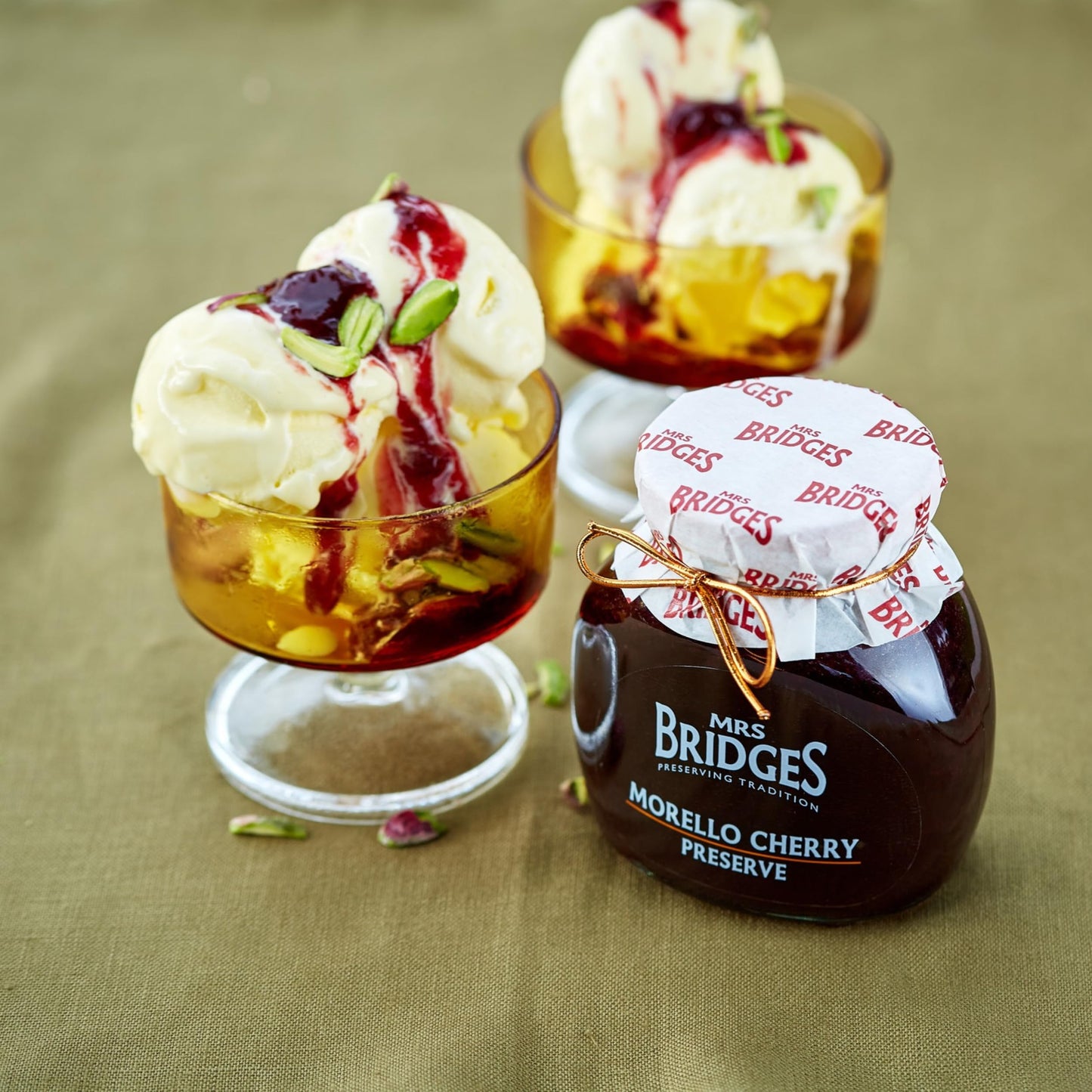 Mrs Bridges Morello Cherry Preserve, Made in Scotland, 12oz Jar (Pack of 1)