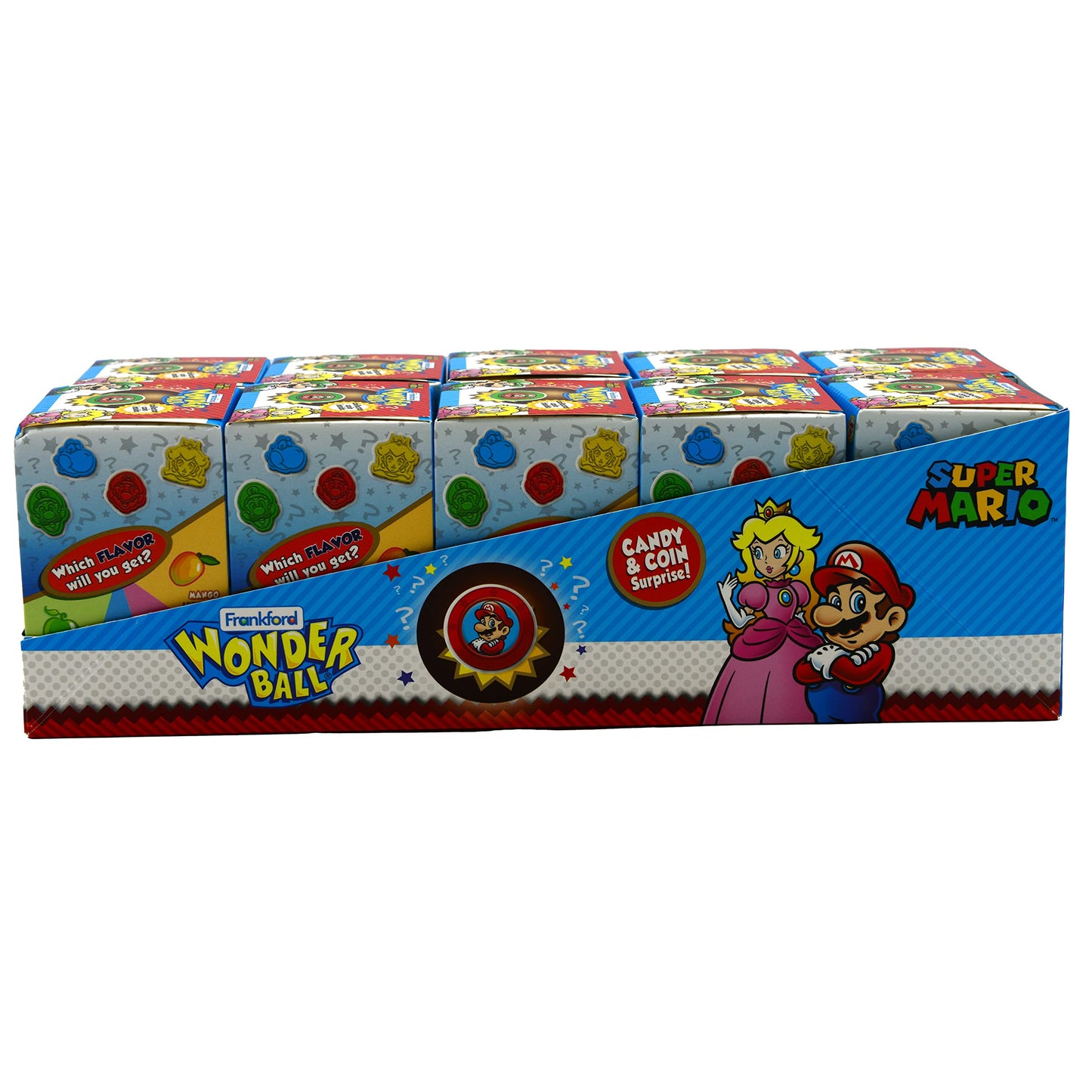 Super Mario Wonder Ball Milk Chocolate with surprise collectible coin, 10 Pack for Kids Teens Adults Boys Girls Men Women of all ages, Birthday Party