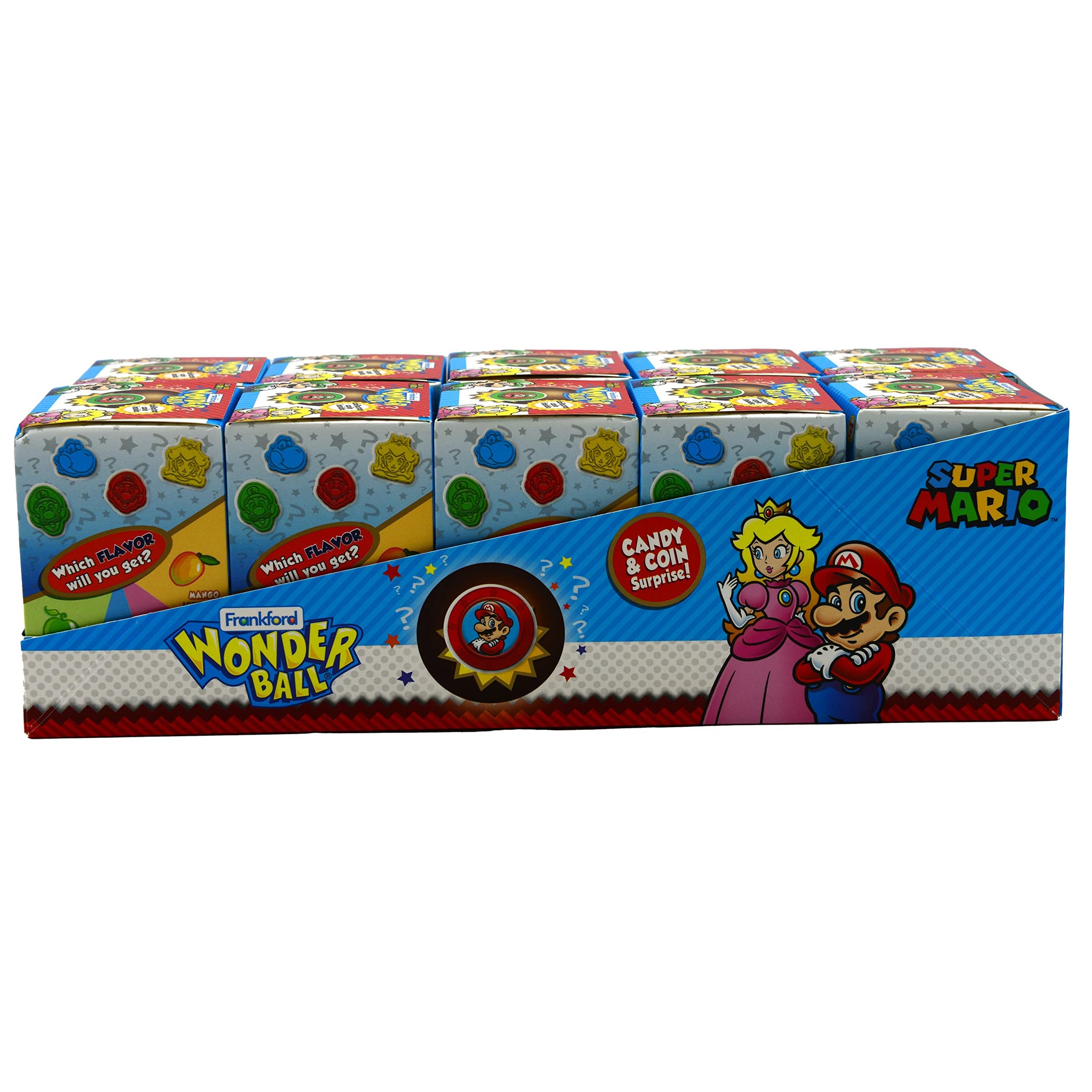 Super Mario Wonder Ball Milk Chocolate with surprise collectible coin, 10 Pack for Kids Teens Adults Boys Girls Men Women of all ages, Birthday Party