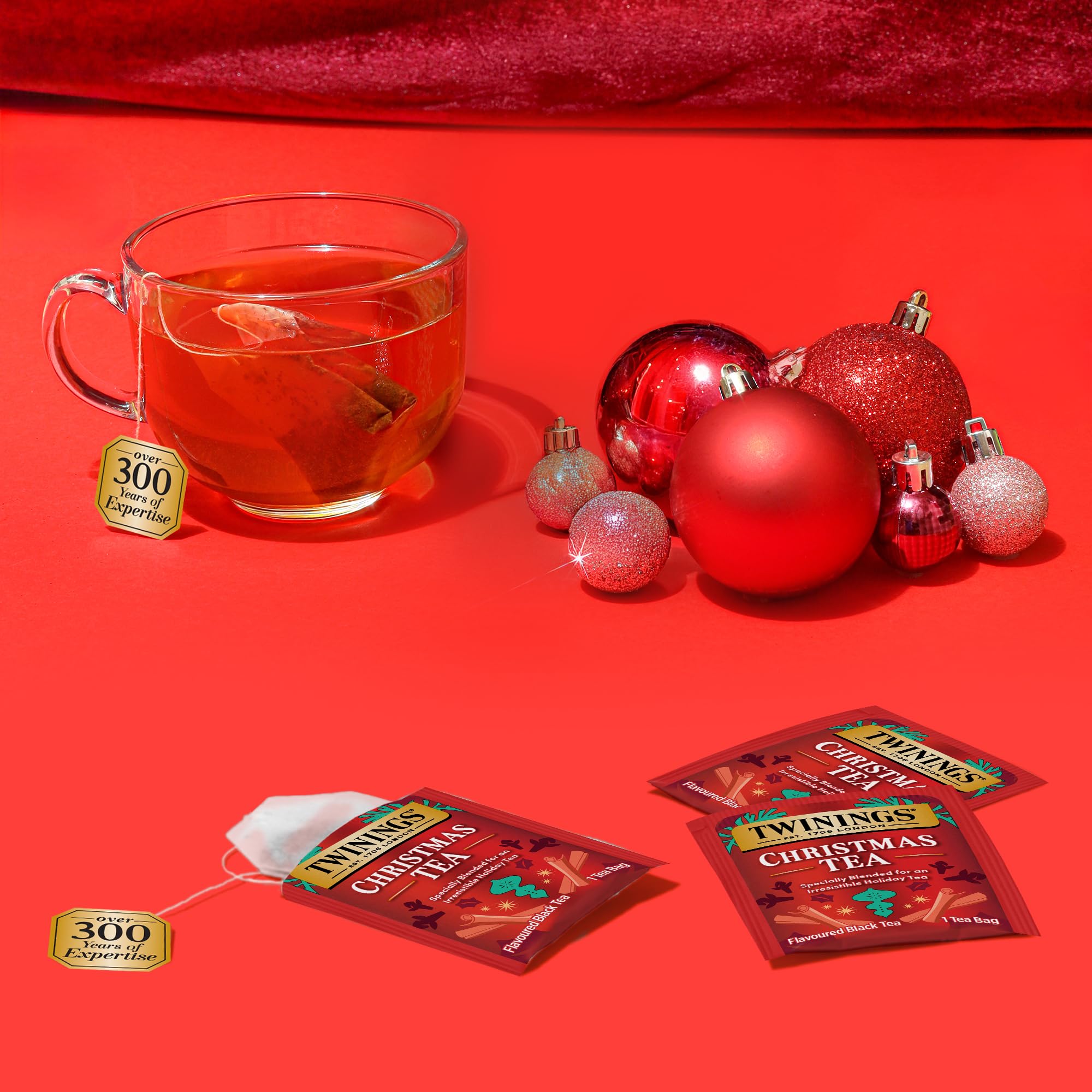 Twinings Holiday Variety Pack Tea Bags, Christmas Tea and Winter Spice, 20 Count (Pack of 4), Enjoy Hot or Iced, 80 Teabags