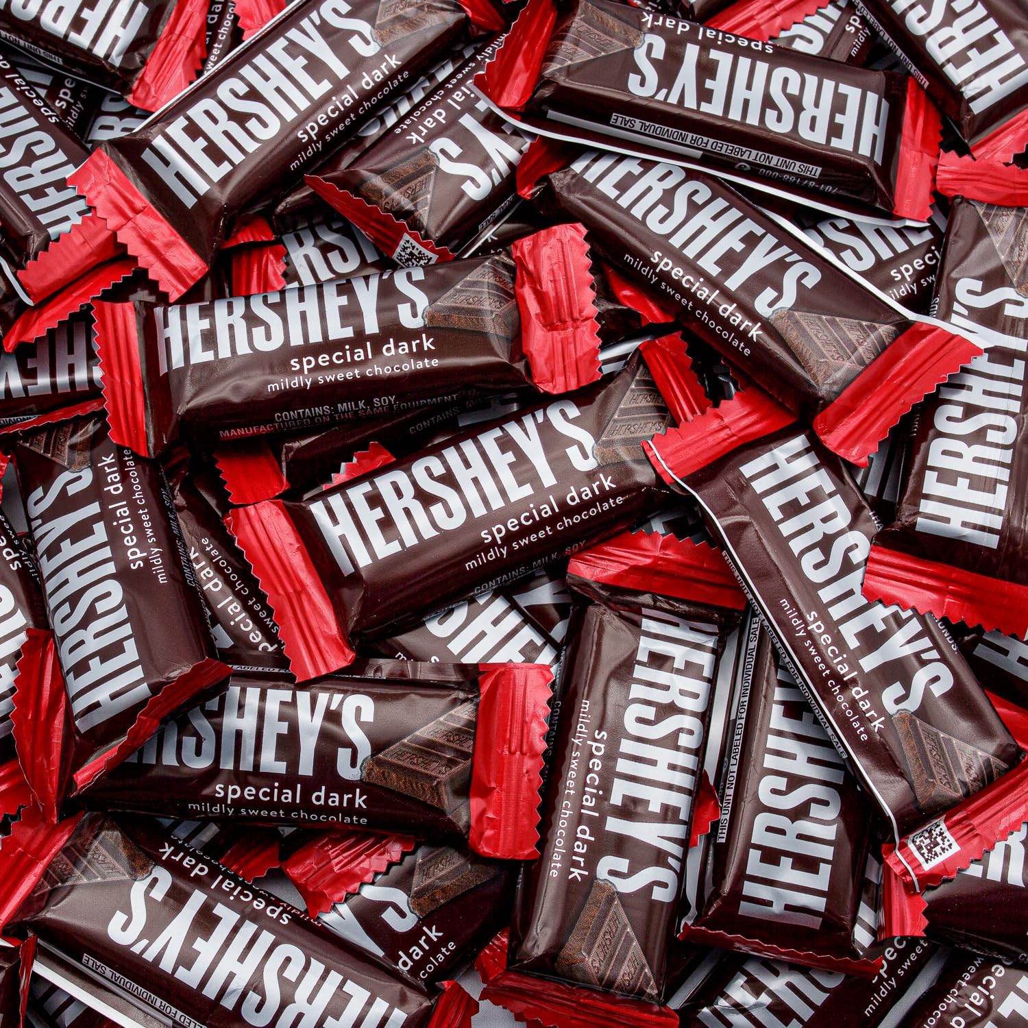 Special Dark Chocolate Bars Mini 2 lb - Individually Wrapped Snack Size Candy, Mildly Sweet Chocolate, Bulk