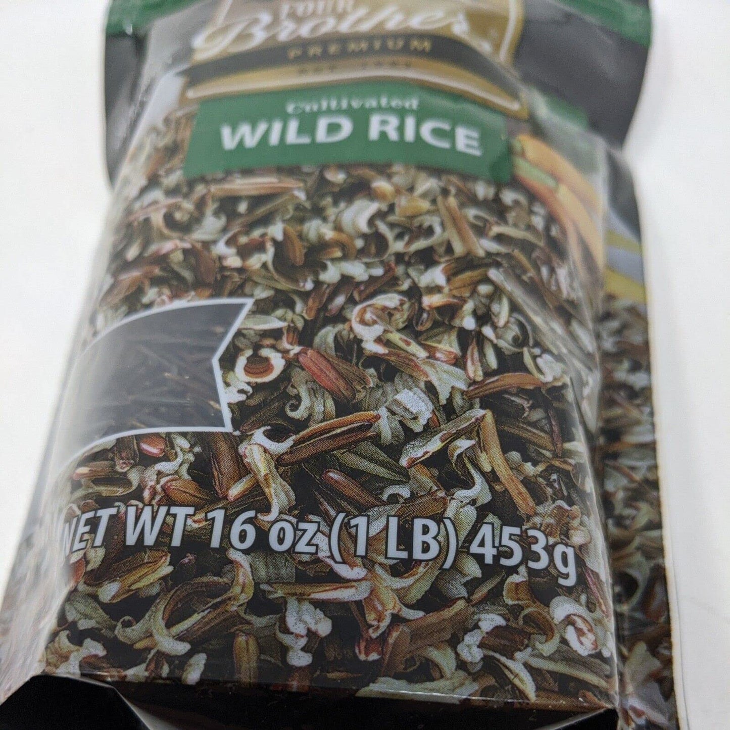 Minnesota Grown Wild Rice by Four Brothers 1lb Cultivated Premium Raw Gluten-Free Cholesterol-Free 1 Pound Traditionally Bat-Roasted Package Rice