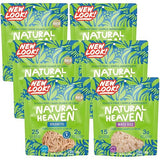 Natural Heaven Hearts of Palm Spaghetti 3-Pack + White Rice 3-Pack - Low-Calorie, Keto & Gluten-Free Food, Vegan, 9 Oz Ea