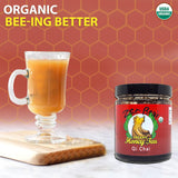 Zen Bear Organic Qi Chai Honey Tea - Rich India-Inspired Flavor Infused with Premium Black Tea, Cinnamon, Cardamom, Cloves, and Black Pepper