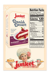 Junket Danish Dessert Raspberry Mix - for Raspberry Pie Filling, Cheesecake Topping, Sauces, Puddings, and Glazes. Easy! Add Water, Heat 60 Seconds